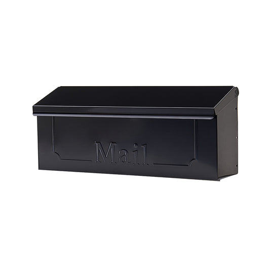 Architectural Mailboxes Townhouse Classic Galvanized Steel Wall Mount Black Mailbox