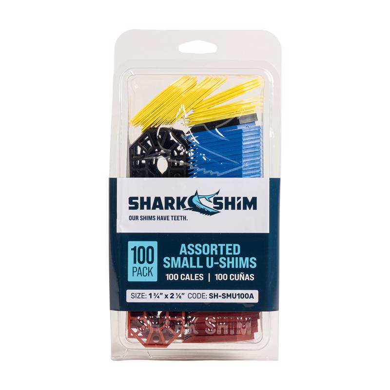 Shark Shim 1.7 in. W X 2.2 in. L Hard Plastic Small U Shims 100 pk
