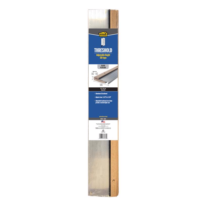 M-D Building Products 1.13 in. H X 5.63 in. W X 36 in. L Aluminum Adjustable Threshold Silver