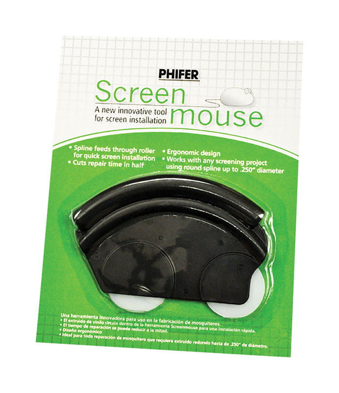 Phifer Wire Screen Mouse Black Plastic 1 in. W X 0 in. L Screen Roller Tool 1 pk