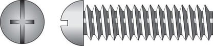 HILLMAN No. 6-32 Ga. X 1-1/4 in. L Combination Round Head Zinc-Plated Steel Machine Screws 100 pk