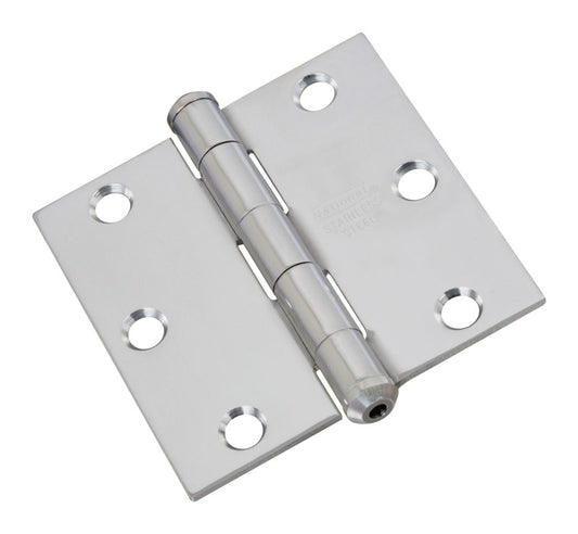 National Hardware 3 in. L Stainless Steel Door Hinge 1 pk