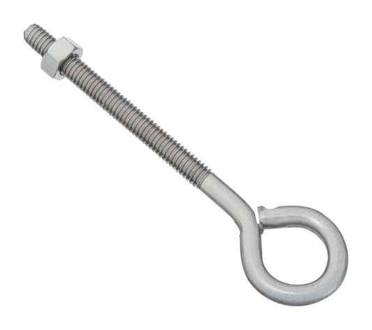 National Hardware 5/16 in. X 5 in. L Stainless Stainless Steel Eyebolt Nut Included