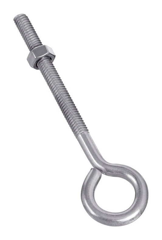 National Hardware 3/8 in. X 6 in. L Stainless Stainless Steel Eyebolt Nut Included