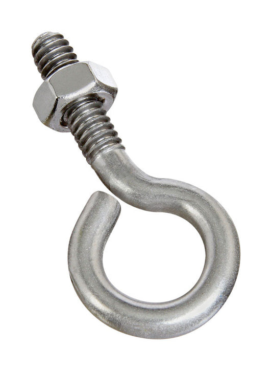 National Hardware 1/4 in. X 2 in. L Stainless Stainless Steel Eyebolt Nut Included