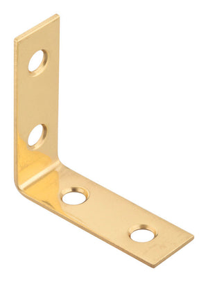 National Hardware 1-1/2 in. H X 5/8 in. W X 0.06 in. D Solid Brass Inside Corner Brace N213-397