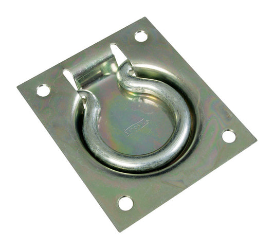 National Hardware 3-1/2 in. L Zinc-Plated Silver Steel Ring Pull