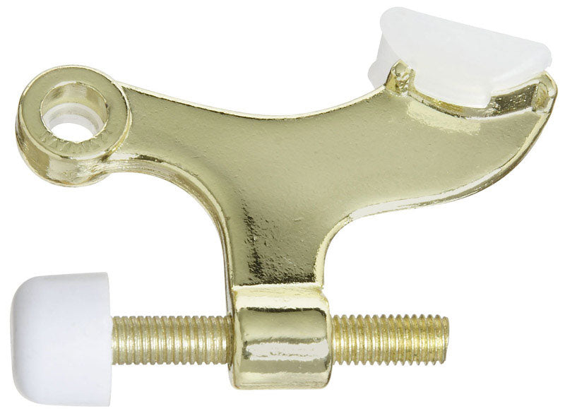 National Hardware Zinc Brass Gold Hinge Pin Door Stop Mounts to door .5 in.