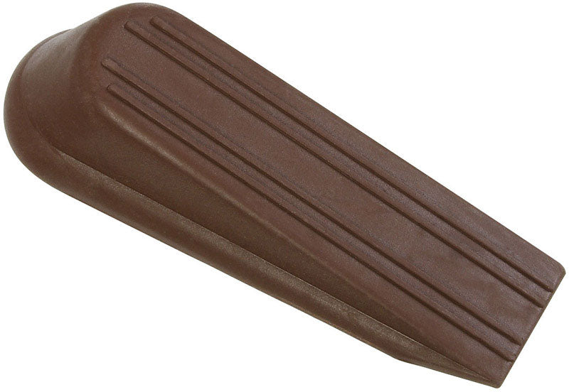 National Hardware 1.25 in. W X 4 in. L Rubber Brown Wedge Door Stop Mounts to floor 2.5 in.