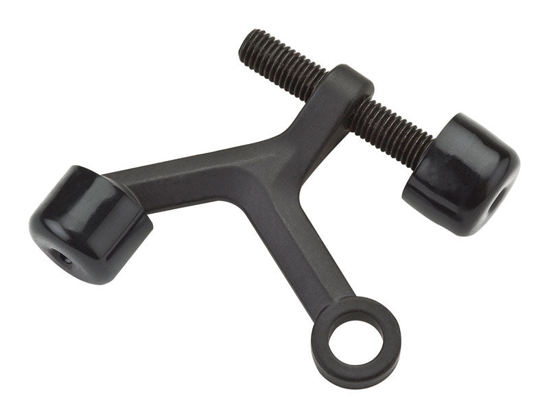 National Hardware Zinc Oil Rubbed Bronze Brown Hinge Pin Door Stop Mounts to door .5 in.