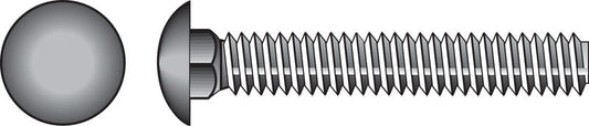 HILLMAN 3/8 in. X 6-1/2 in. L Zinc-Plated Steel Carriage Bolt 1 pk