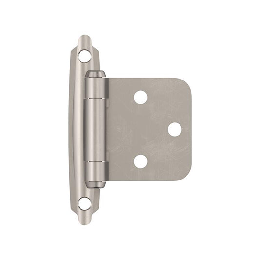 Amerock 1-3/4 in. W X 2-3/4 in. L Satin Nickel Silver Steel Self-Closing Hinge 2 pk