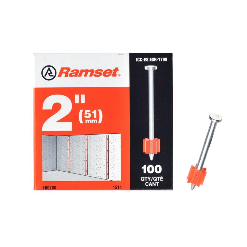 Ramset .3 in. D X 1-1/4 in. L Steel Flat Head Drive Pin with Washer 100 pk