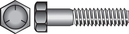 HILLMAN 1/4 in. D X 1-1/2 in. L Heat Treated Zinc Steel Hex Head Cap Screw 100 pk