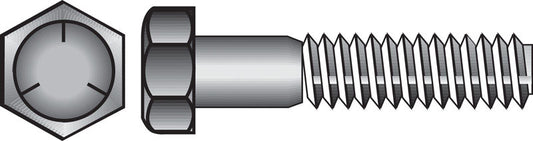 HILLMAN 1/4 in. D X 3 in. L Heat Treated Zinc Steel Hex Head Cap Screw 100 pk