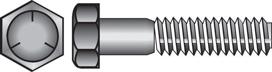 HILLMAN 1/4 in. D X 3-1/2 in. L Heat Treated Zinc Steel Hex Head Cap Screw 100 pk