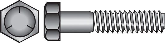 HILLMAN 5/16 in. D X 3 in. L Heat Treated Zinc Steel Hex Head Cap Screw 100 pk