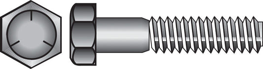 HILLMAN 3/8 in. D X 1-1/2 in. L Heat Treated Zinc Steel Hex Head Cap Screw 100 pk