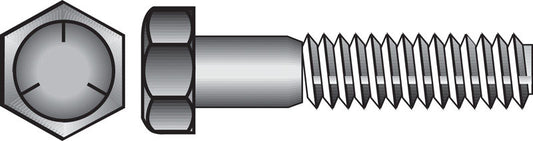 HILLMAN 7/16 in. D X 3 in. L Heat Treated Zinc Steel Hex Head Cap Screw 25 pk