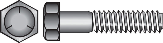 HILLMAN 3/8 in. D X 5-1/2 in. L Heat Treated Zinc Steel Hex Head Cap Screw 50 pk
