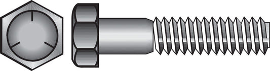 HILLMAN 3/8 in. D X 6 in. L Heat Treated Zinc Steel Hex Head Cap Screw 50 pk