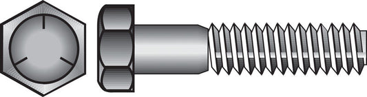 HILLMAN 7/16 in. D X 6 in. L Heat Treated Zinc Steel Hex Head Cap Screw 50 pk
