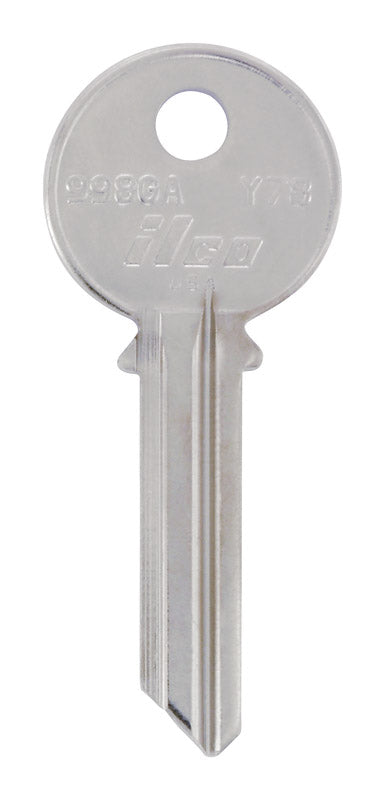 HILLMAN Traditional Key House/Office Key Blank 130 Single For Yale Locks Silver