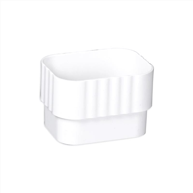 Amerimax 3 in. H X 2 in. W X 3 in. L White Vinyl K Downspout Connector