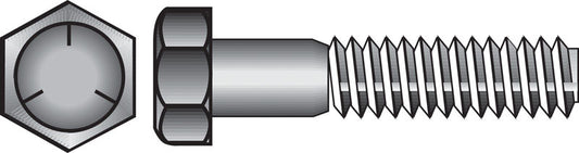 HILLMAN 5/8 in. D X 3-1/2 in. L Heat Treated Zinc Steel Hex Head Cap Screw 25 pk