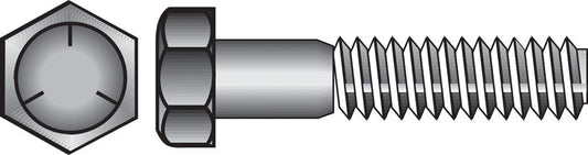 HILLMAN 3/4 in. D X 4 in. L Heat Treated Zinc Steel Hex Head Cap Screw 20 pk
