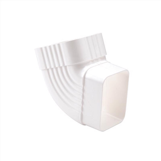 Amerimax 4 in. H X 3 in. W X 5.5 in. L White Vinyl B Gutter Elbow