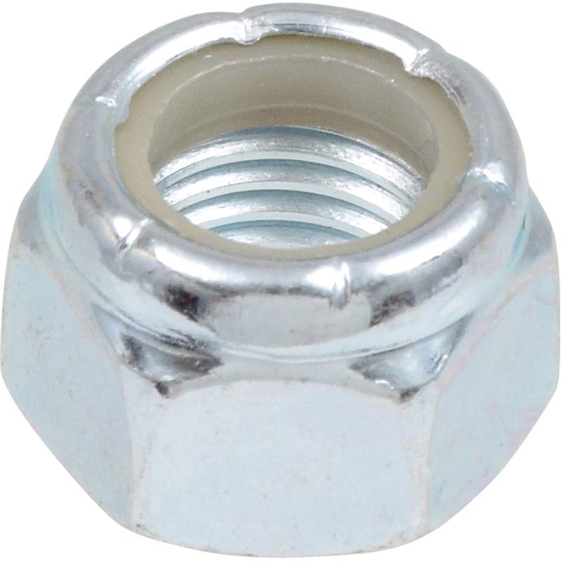 HILLMAN 10-24 in. Zinc-Plated Steel USS Nylon Lock Nut 100 pk