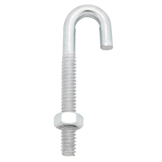 Hampton Small Zinc-Plated Silver Zinc 0.5625 in. L J-Bolt 60 lb 1 pk