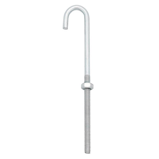 Hampton Small Zinc-Plated Silver Zinc 1 in. L J-Bolt 115 lb 1 pk