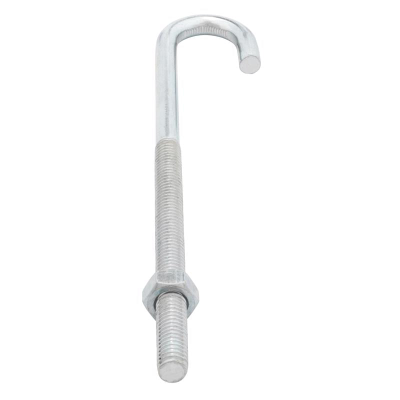 Hampton Medium Zinc-Plated Silver Zinc 6.9375 in. L J-Bolt 175 lb 1 pk