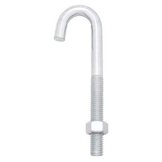 Hampton Small Zinc-Plated Silver Zinc 1.5625 in. L J-Bolt 325 lb 1 pk