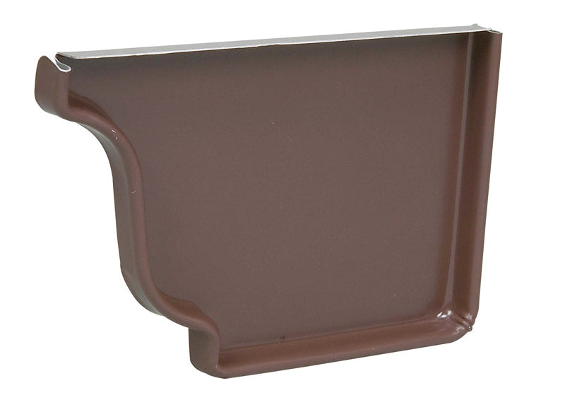 Amerimax 0.5 in. H X 3.5 in. W X 5 in. L Brown Aluminum K Right End Cap