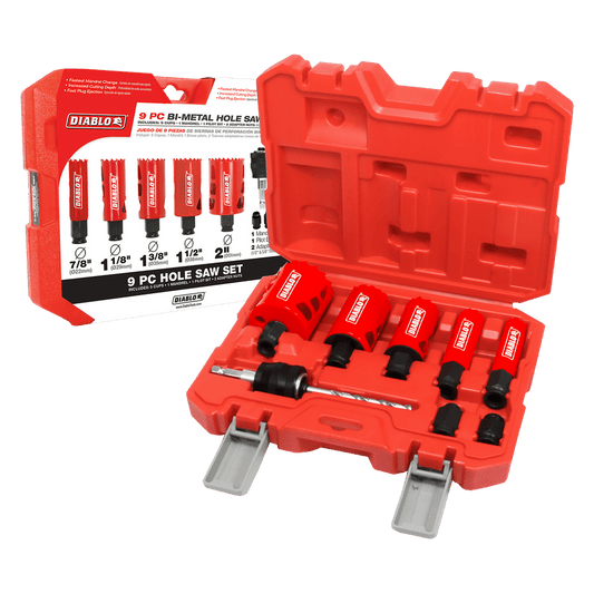 Diablo Snap-Lock Plus Bi-Metal Diablo Mandrel 2-3/8 in. L Hole Saw Kit Arbor Included