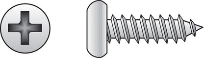 HILLMAN No. 8 Ga. X 2 in. L Phillips Pan Head Sheet Metal Screws 100 pk