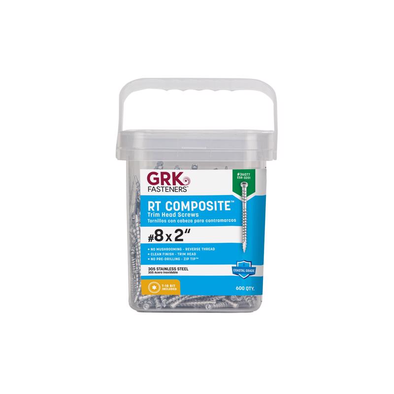 GRK Fasteners No. 8 X 2 in. L Star Climatek Coarse Trim Screws 600 pk