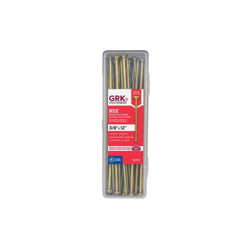 GRK Fasteners 3/8 in. in. X 12 in. L Star Hex Head W-Cut Structural Screws