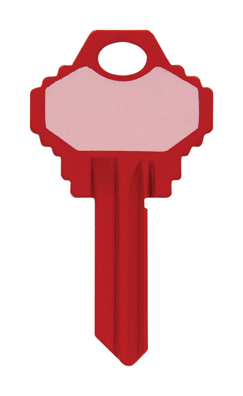 HILLMAN Write-On-It House/Padlock Universal Key Blank Single Red