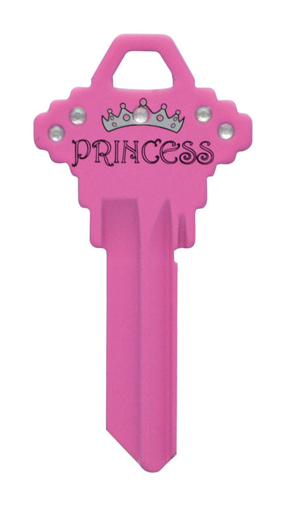 HILLMAN DIVA Princess House/Office Universal Key Blank Single Pink