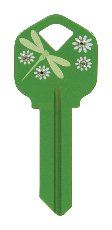 HILLMAN DIVA Dragonfly House/Office Universal Key Blank Single Green