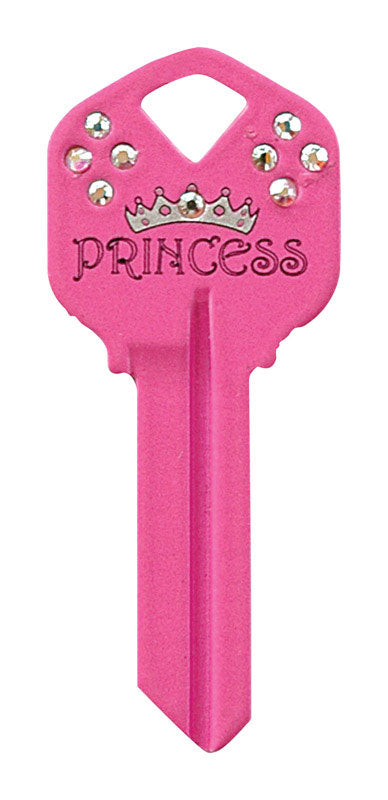 Hillman DIVA Princess House/Office Universal Key Blank Single Pink