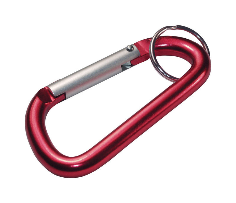 HILLMAN Aluminum Red/Silver Carabiner
