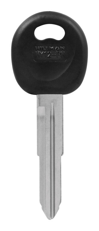HILLMAN Traditional Key Automotive Key Blank Double For Hyundai Black/Silver