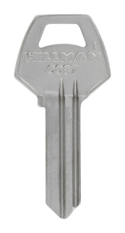 HILLMAN Traditional Key Automotive Key Blank Single For Corbin Silver