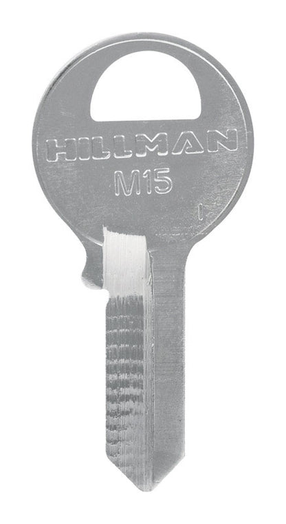 HILLMAN Traditional Key Padlock Key Blank Single For Master Locks Silver