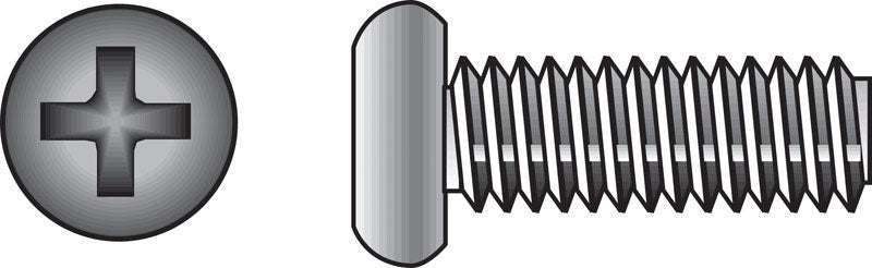 HILLMAN No. 10-24 Ga. X 2 in. L Phillips Flat Head Stainless Steel Machine Screws 100 pk